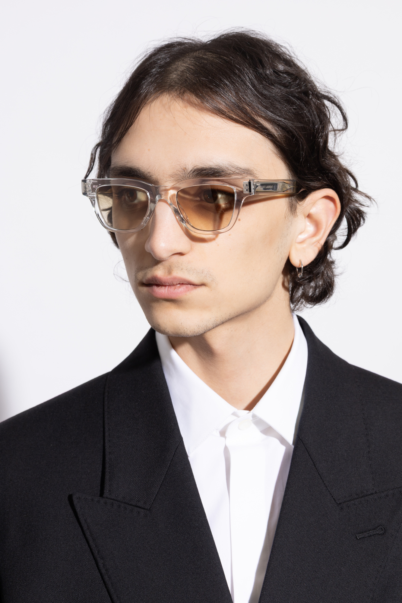 サングラス Saint Laurent Transparent Acetate Sl 789 Sunglasses Saint Laurent SL 789 JACQUES 003 Transparent Crystal - eye
